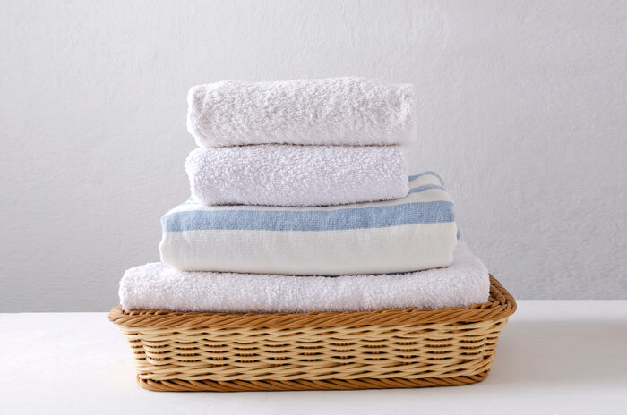 Freshly cleaned towels ready for delivery